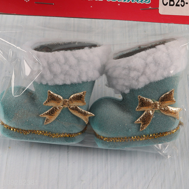 Top sale 2pcs christmas boots christmas hanging ornament decoration wholesale