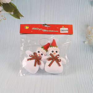 Yiwu market 2pcs foam snowman christmas hanging ornament decoration