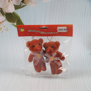 Popular products 2pcs foam bear christmas hanging ornament decoration