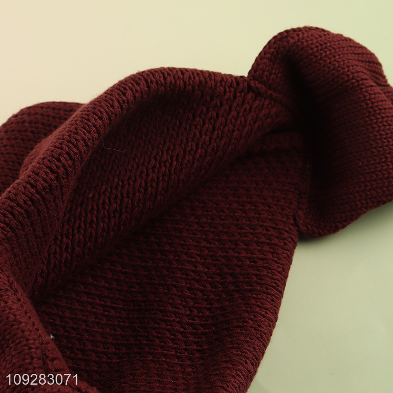 Factory price multicolor winter windproof earflap hat knitted hat