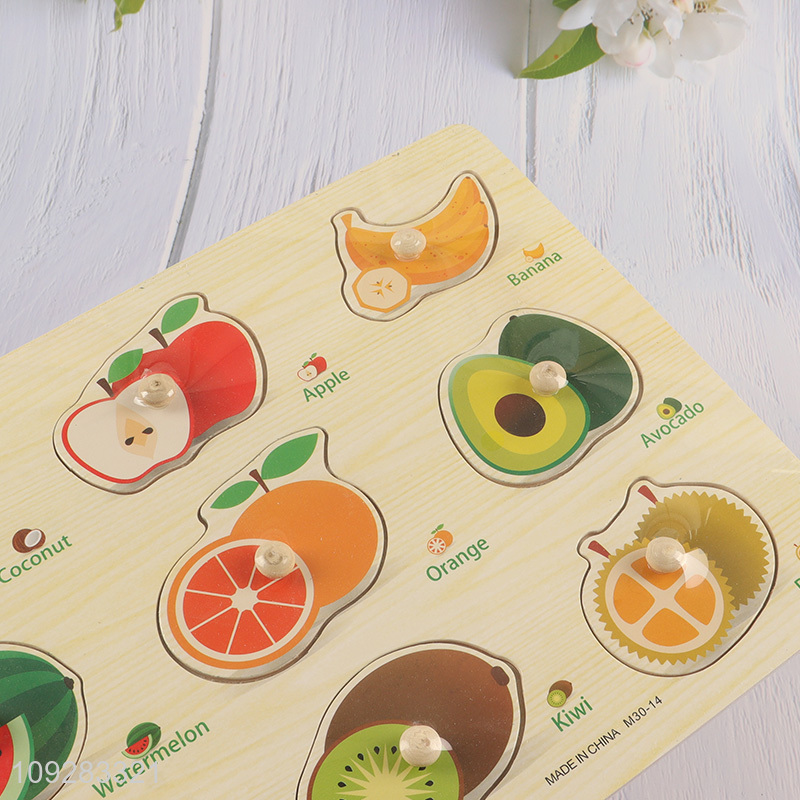 Yiwu market wooden baby hand-grab boards puzzle educational toys