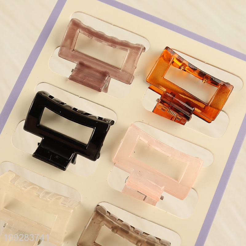 Yiwu market 6pcs fashion hair claw clips hairpin set