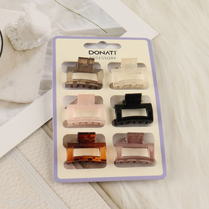Yiwu market 6pcs fashion hair claw clips hairpin set