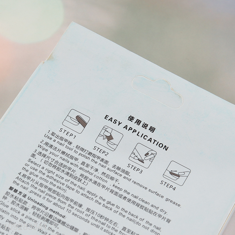 Low price natural comfortable nail decoration fake nail set