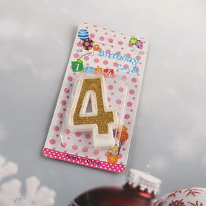 Hot items golden number birthday cake candle decorative candle