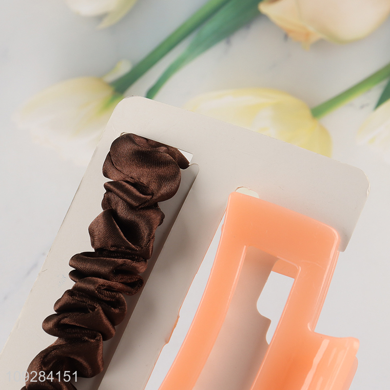 Online wholesale 2pcs hair claw clips hair band set