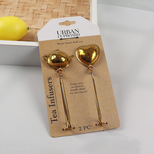 Hot selling 2pcs stainless steel tea filter wholesale