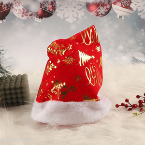 Good sale plush christmas hat Santa hat for party supplies