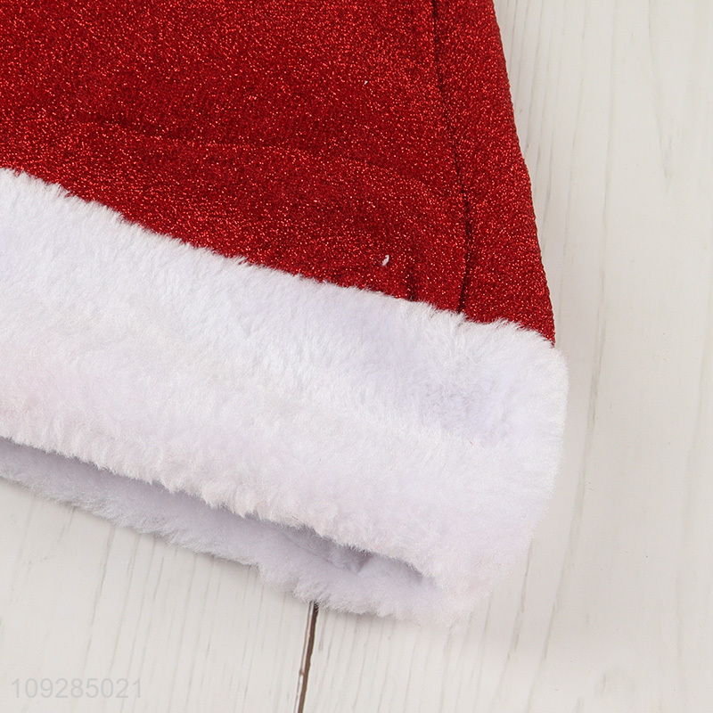 Factory price red plush christmas hat Santa hat for sale