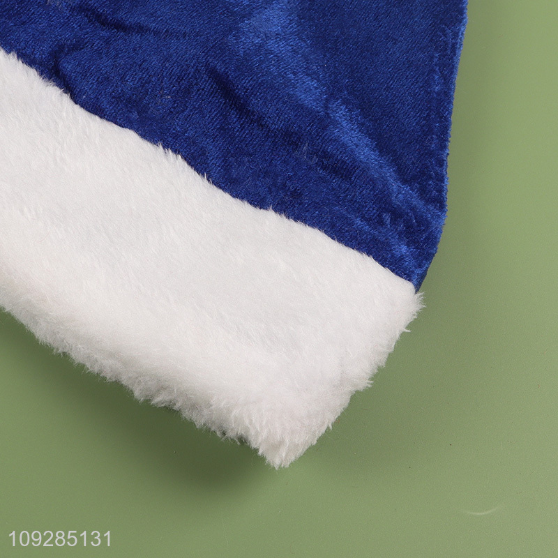 Good selling plush multicolor christmas hat Santa hat wholesale