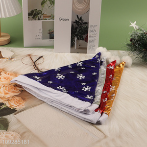 Factory wholesale multicolor snowflakes christmas hat Santa hat