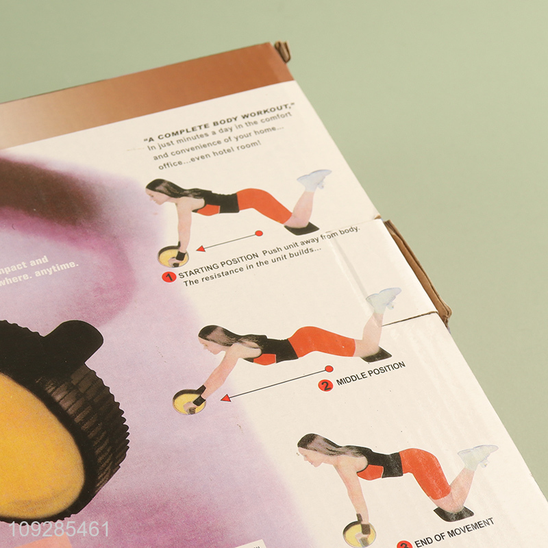 Wholesale Home Gym Fitness Stainless Iron Pipe AB Wheel Roller