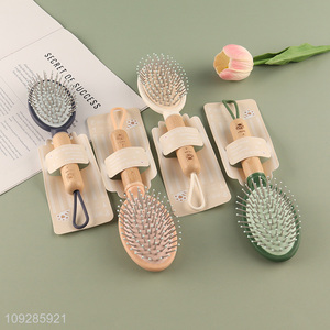 Good selling massage hair comb hair brush with wooden handle