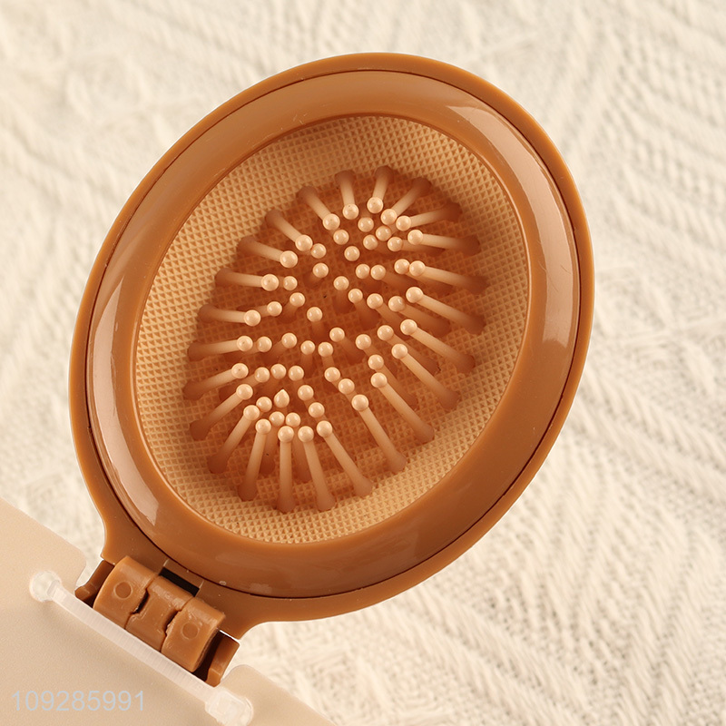 Good quality girls hair comb hair brush with makeup mirror