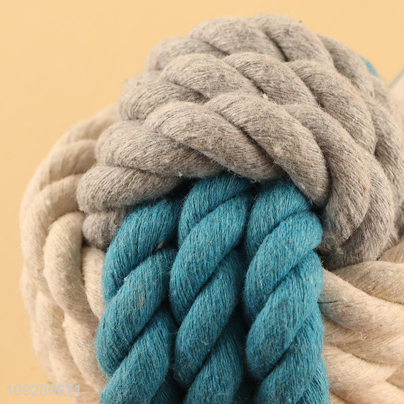 Factory supply cotton rope pet chew toys teething toys for sale