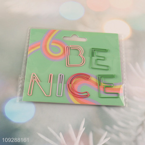 Yiwu market stationery iron paper clips set bookmark