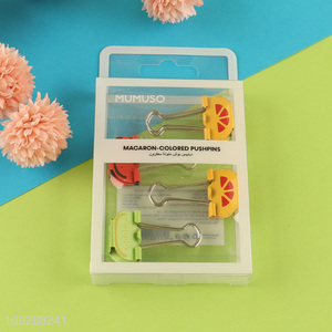 Yiwu market 4pcs fruits series iron paper clips