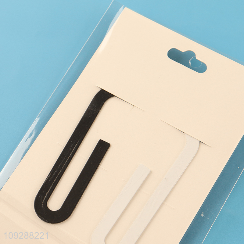 Top products 2pcs metal stationery paper clips bookmark