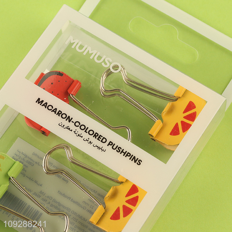 Yiwu market 4pcs fruits series iron paper clips