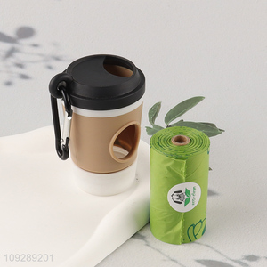 Yiwu market portable pet garbage bag with dispenser