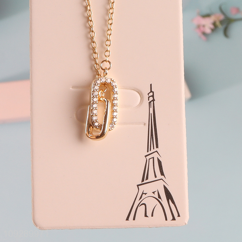 China products golden copper necklace fashion jewelry for women