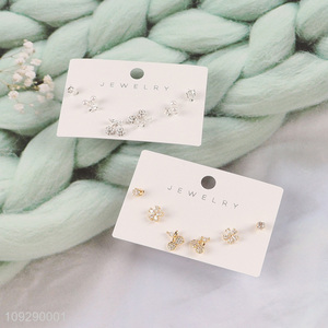 Yiwu market fashion jewelry earrings ear studs set