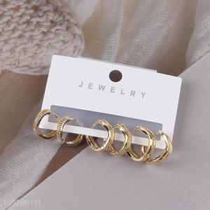 Low price copper fashion jewelry earrings ear studs set