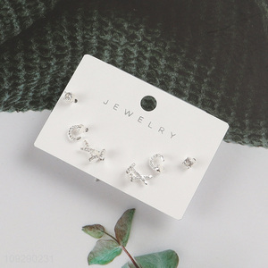 Low price ladies fashion jewelry earrings ear studs set