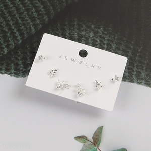 Low price delicate fashion jewelry earrings ear studs set