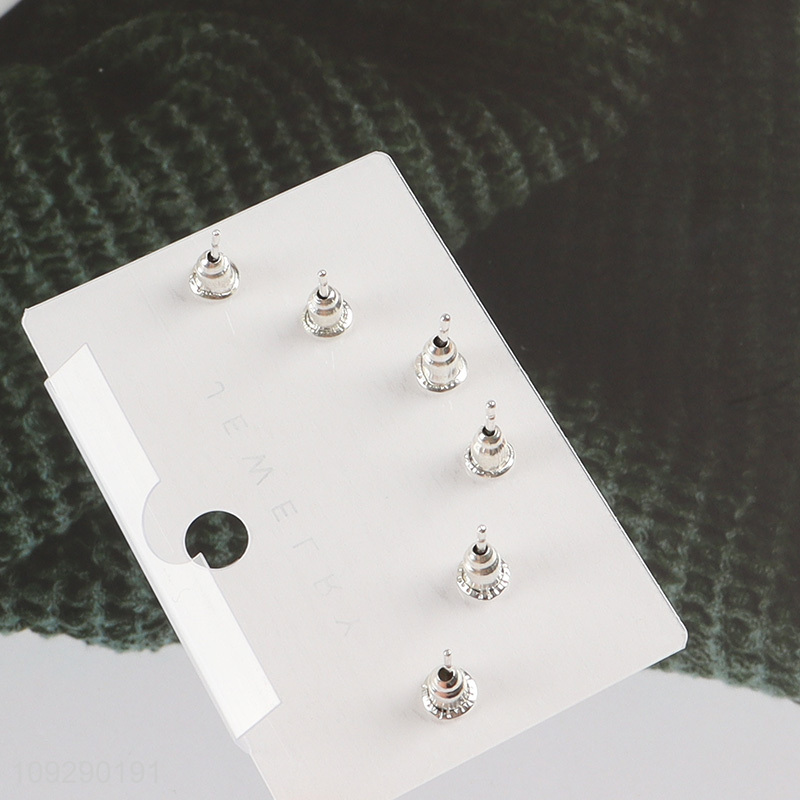 Low price delicate fashion jewelry earrings ear studs set