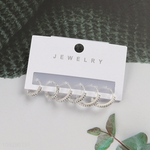 Low price delicate fashion jewelry earrings ear studs set