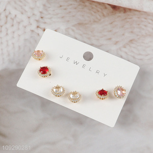 Factory direct sale women fashion jewelry earrings ear studs set
