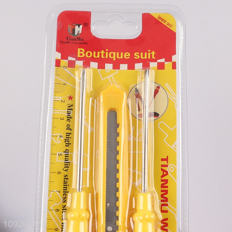 Factory price hand tool utility knife screwdrivers set