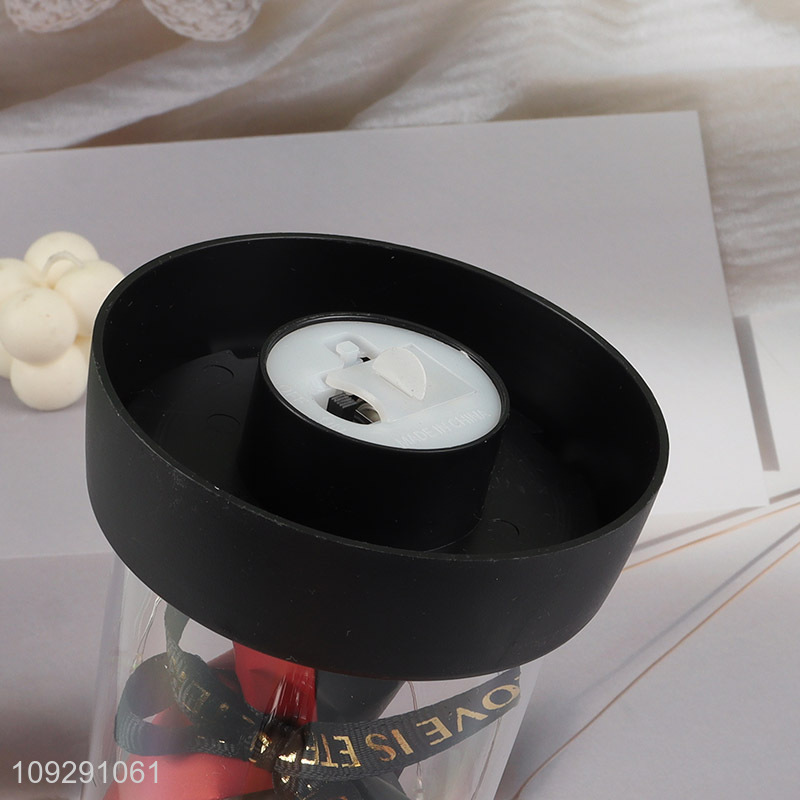 Good price rose flower ornament Valentine's Day gift with lights