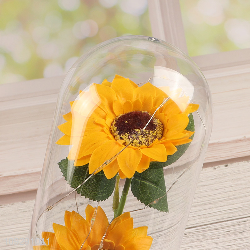 Yiwu market sunflower tabletop ornament led lights