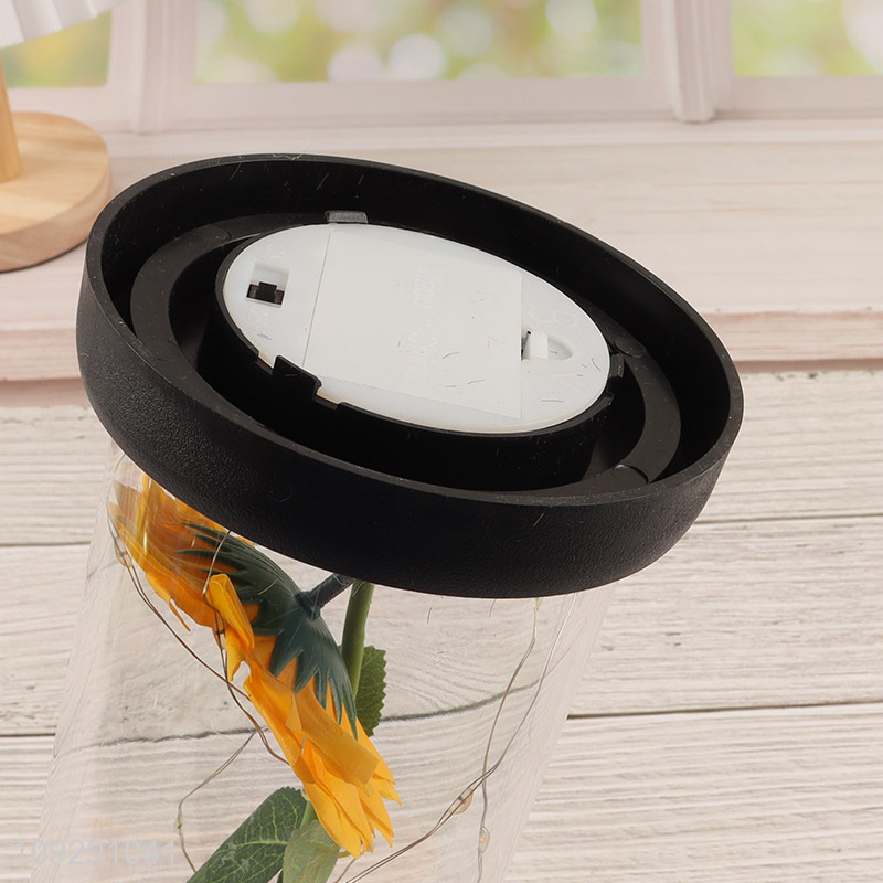 Yiwu market sunflower tabletop ornament led lights