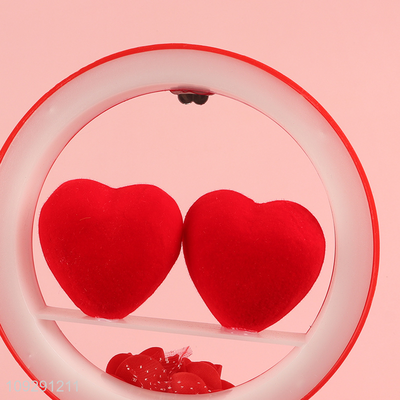 China wholesale desktop ornament Valentine's Day gift with lights