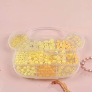 China factory yellow diy jewelry toys bead toys for kids