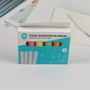 Low price non-toxic 6pcs chalk set for school