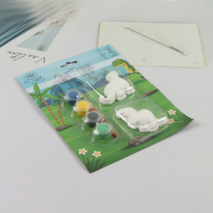 Low price dinosaur series DIY gypsum painting toys