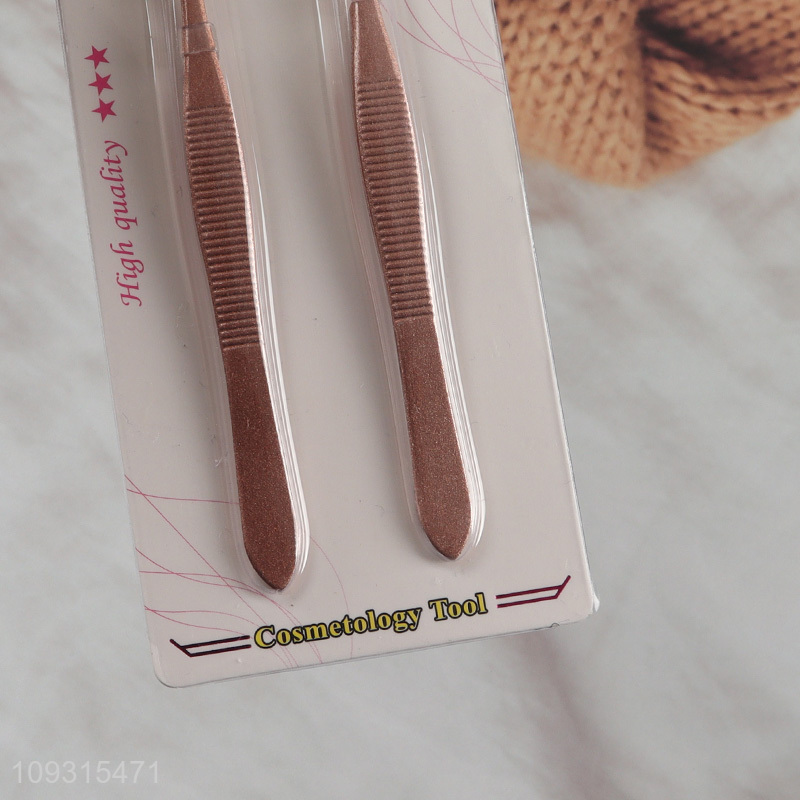 Good sale 2pcs eyebrow tweezers eyebrow clamps set