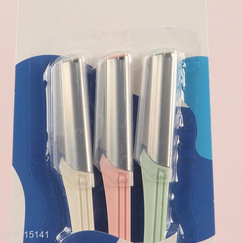 Latest products professional 3pcs eyebrow trimmer eyebrow razor set