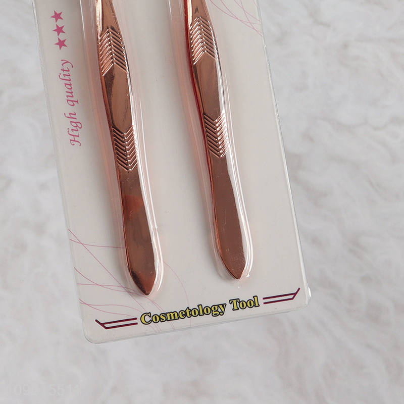 Low price 2pcs eyebrow tweezers eyebrow clamps set