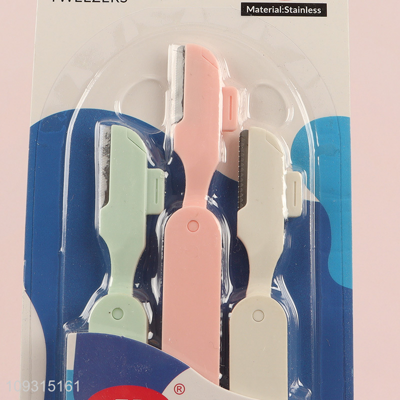 Top selling 3pcs eyebrow trimmer eyebrow razor set