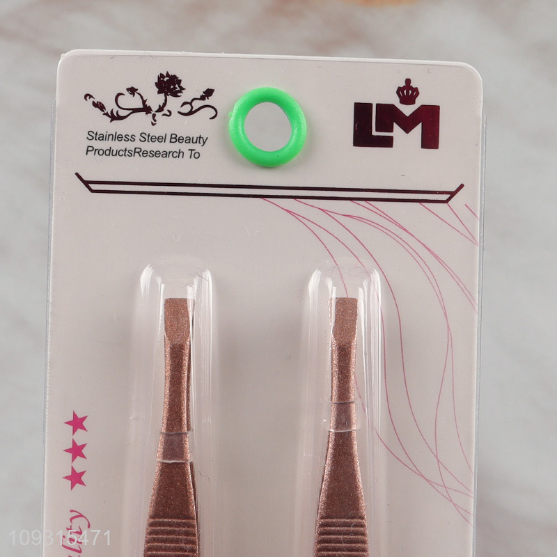 Good sale 2pcs eyebrow tweezers eyebrow clamps set