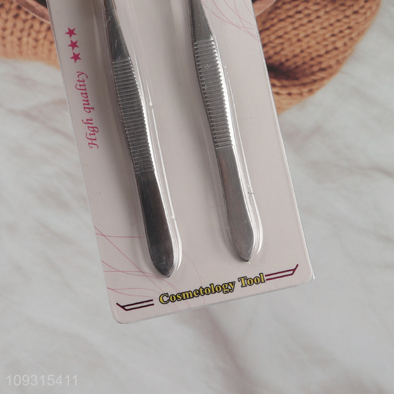 Online wholesale 2pcs eyebrow tweezers eyebrow clamps set