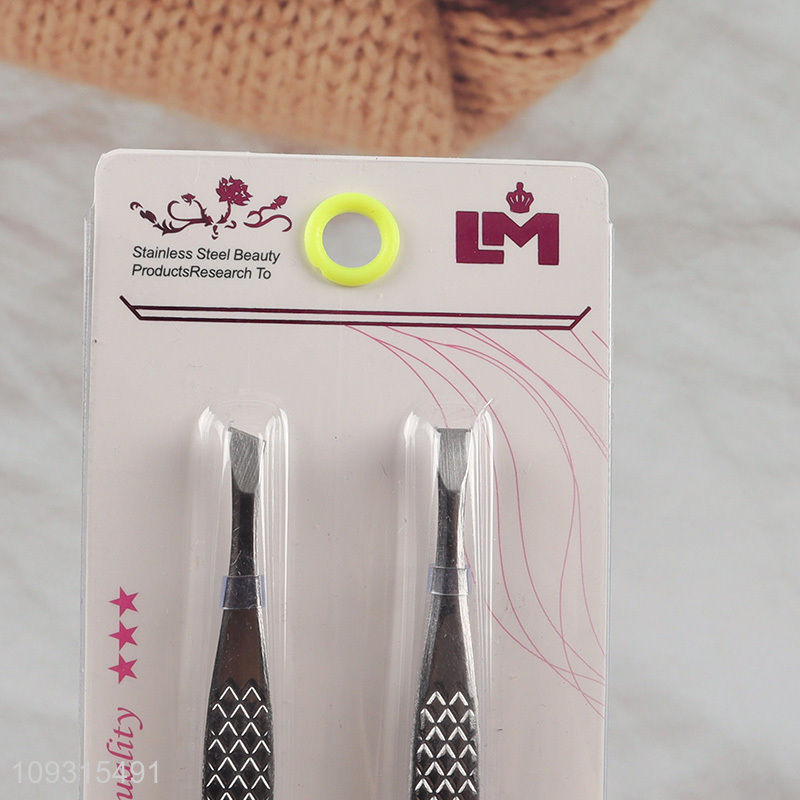 Factory price 2pcs eyebrow tweezers eyebrow clamps set
