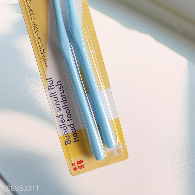 Factory price flat head toothbrush for oral care