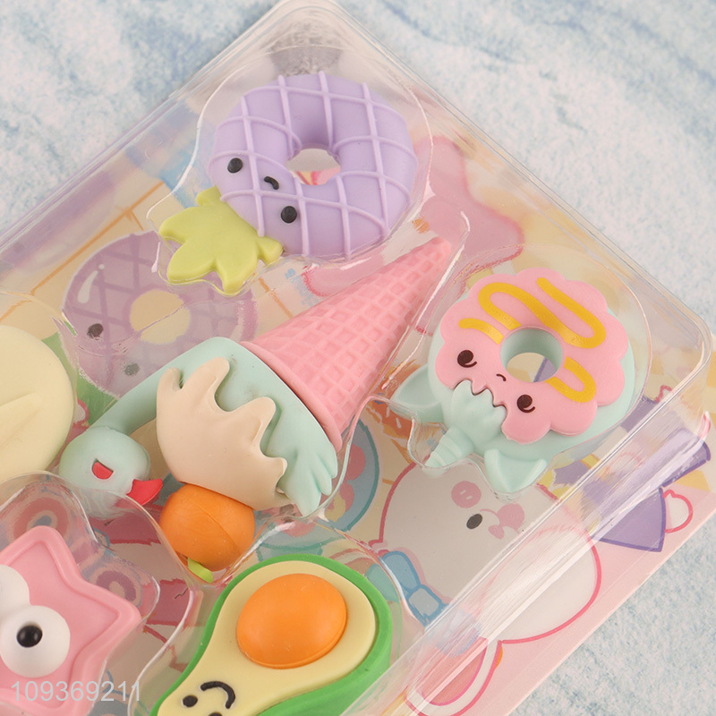 Good price creative tpr stationery eraser set for students