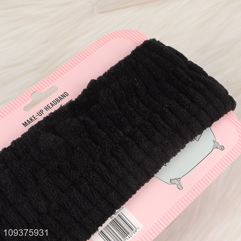 China wholesale soft plush makeup headband for girls